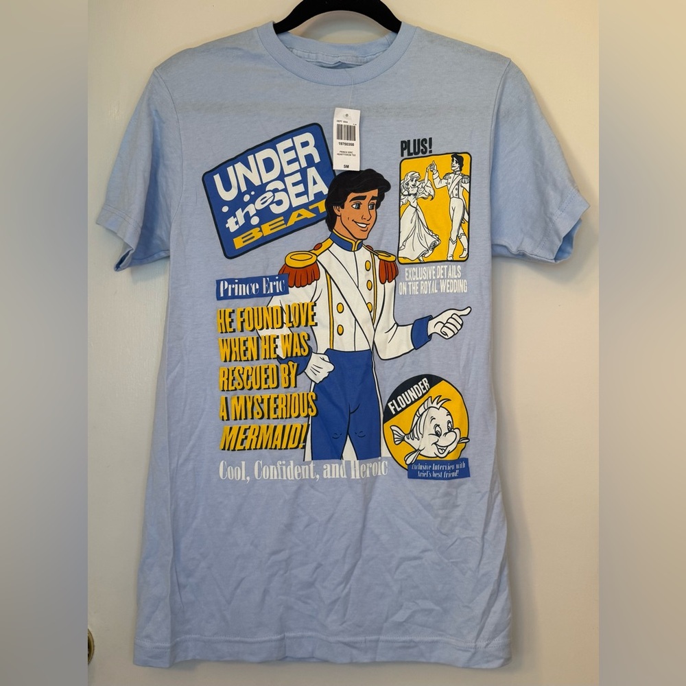 Disney Prince Eric Under the Sea Graphic Tee - Light Blue
